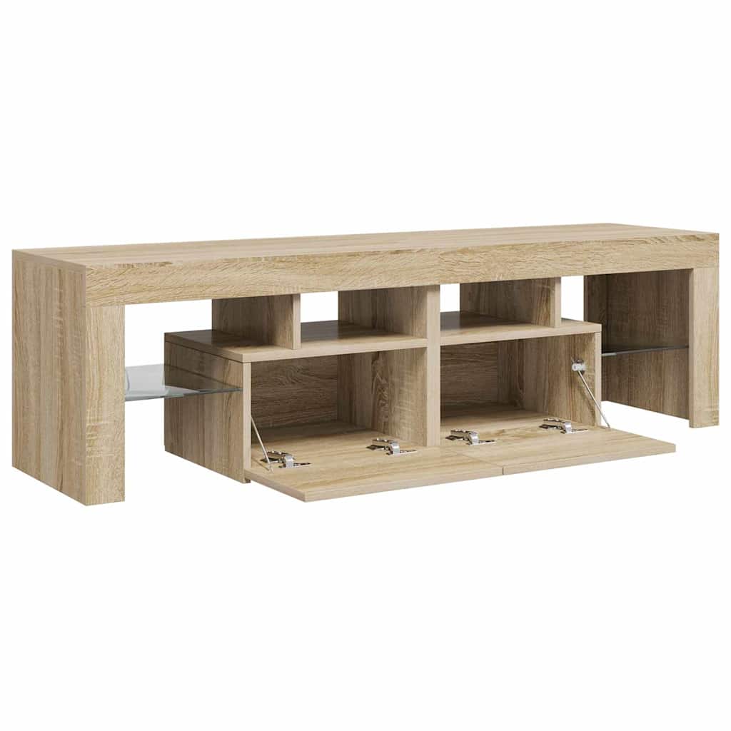 TV Cabinet with LED Lights Sonoma Oak 140x36,5x40 cm