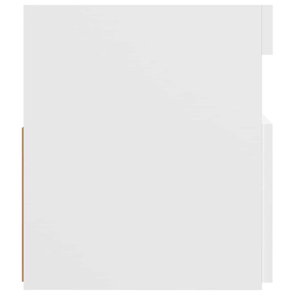804373 vidaXL TV Cabinet with LED Lights White 120x35x40 cm