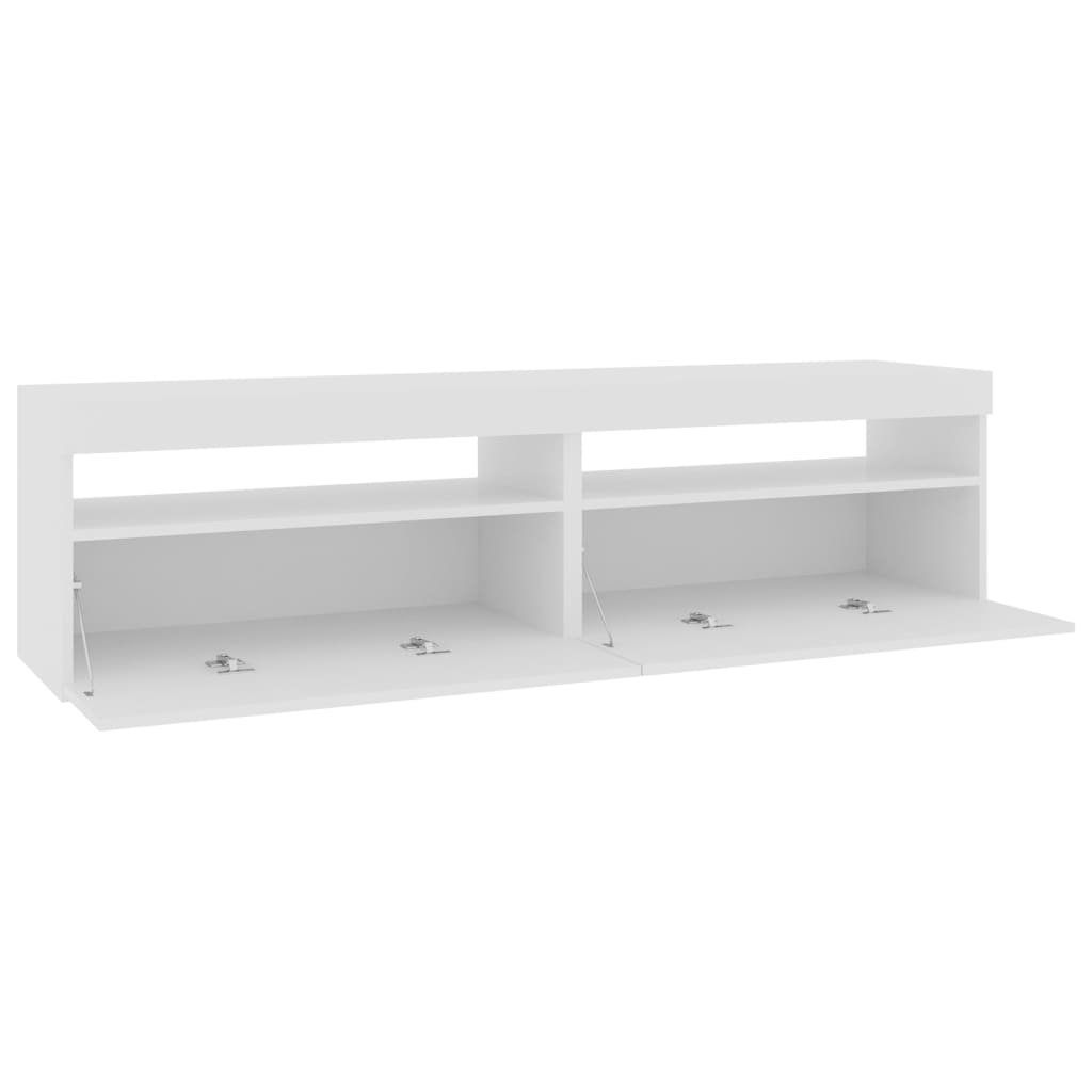 vidaXL TV Cabinets 2 pcs with LED Lights White 75x35x40 cm