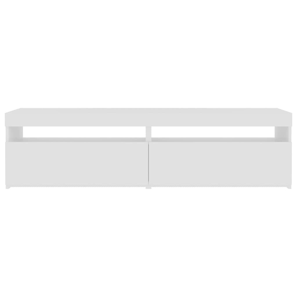 vidaXL TV Cabinets 2 pcs with LED Lights White 75x35x40 cm