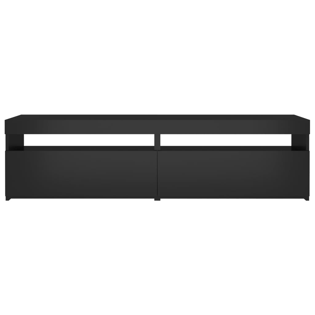 vidaXL TV Cabinets 2 pcs with LED Lights Black 75x35x40 cm