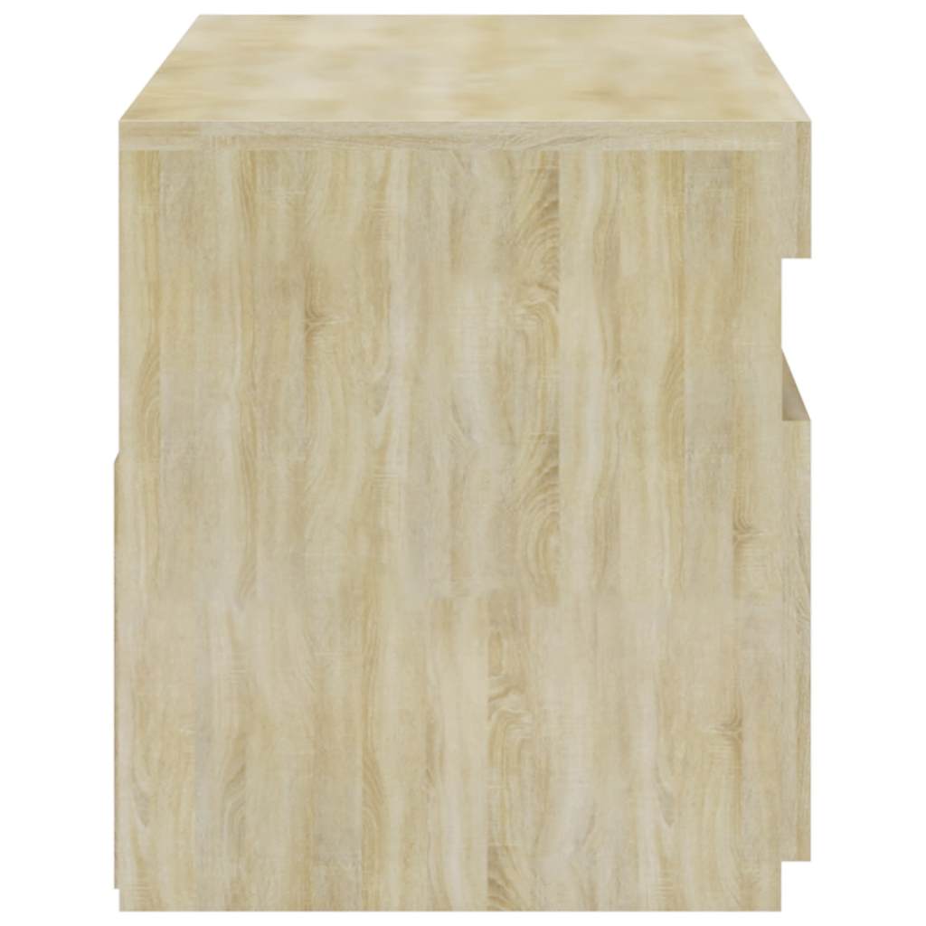804397 vidaXL TV Cabinet with LED Lights Sonoma Oak 75x35x40 cm