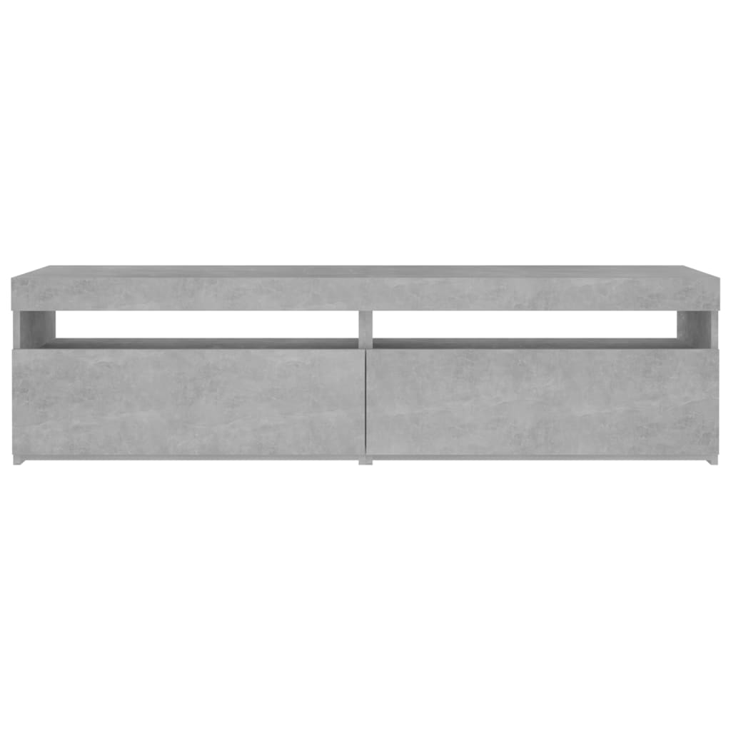 vidaXL TV Cabinets 2 pcs with LED Lights Concrete Grey 75x35x40 cm