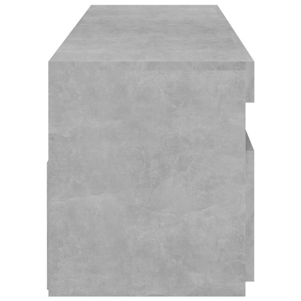 804400 vidaXL 2 Piece TV Cabinet Set with LED Lights Concrete Grey 75x35x40 cm