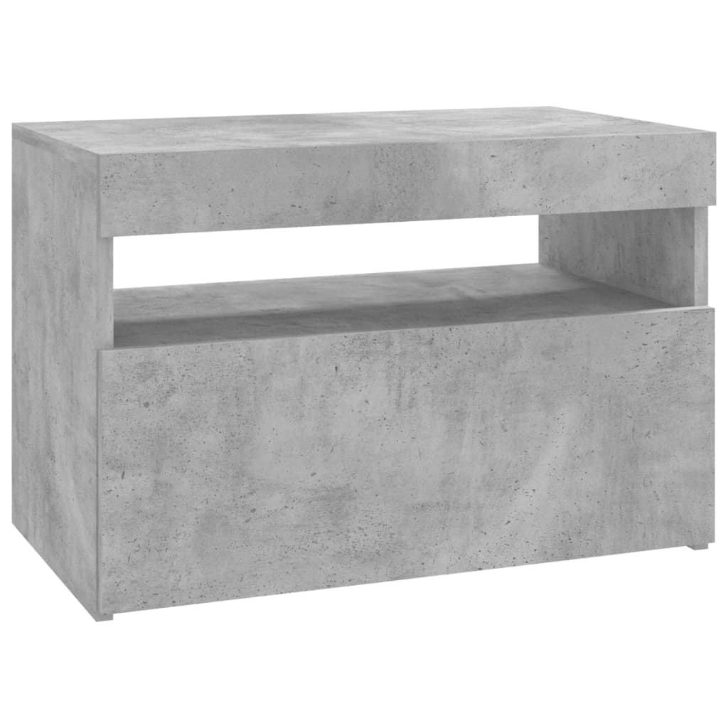 vidaXL TV Cabinet with LED Lights Concrete Grey 60x35x40 cm