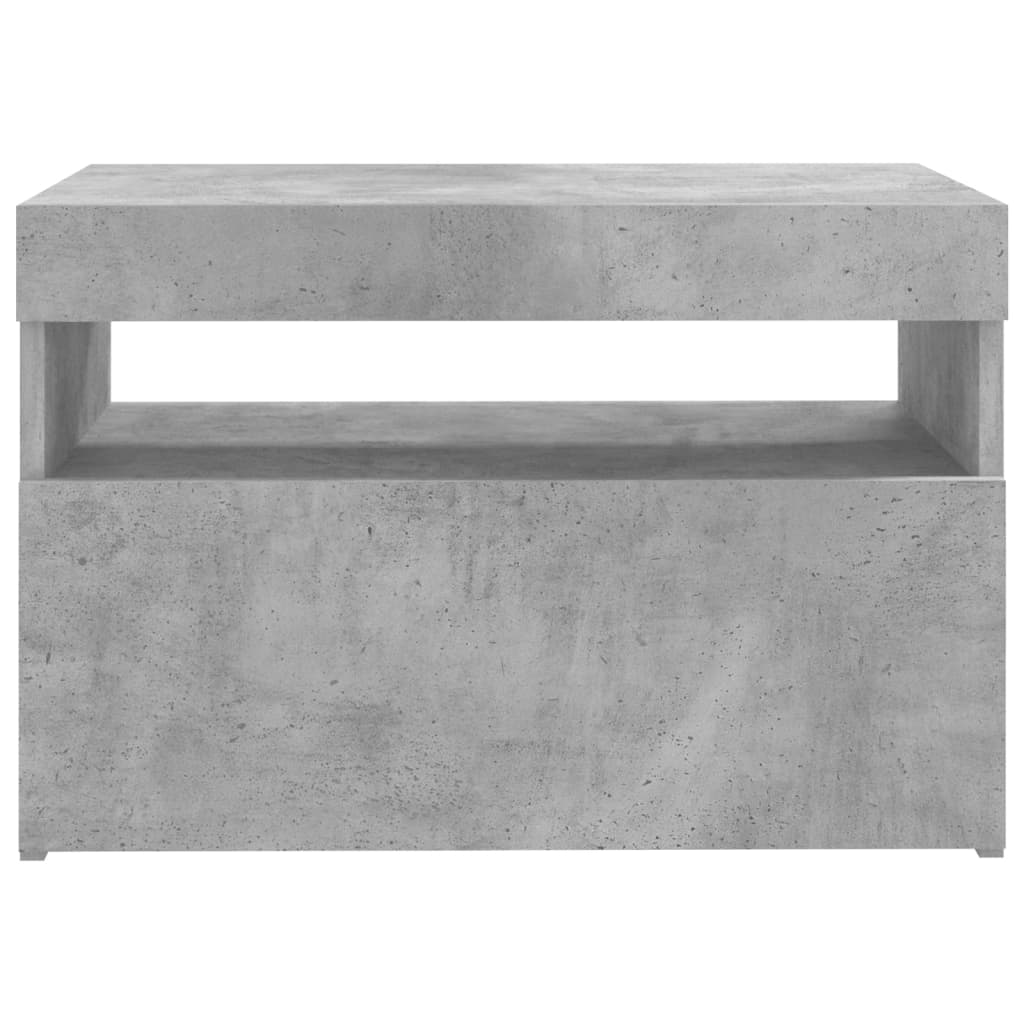 vidaXL TV Cabinet with LED Lights Concrete Grey 60x35x40 cm