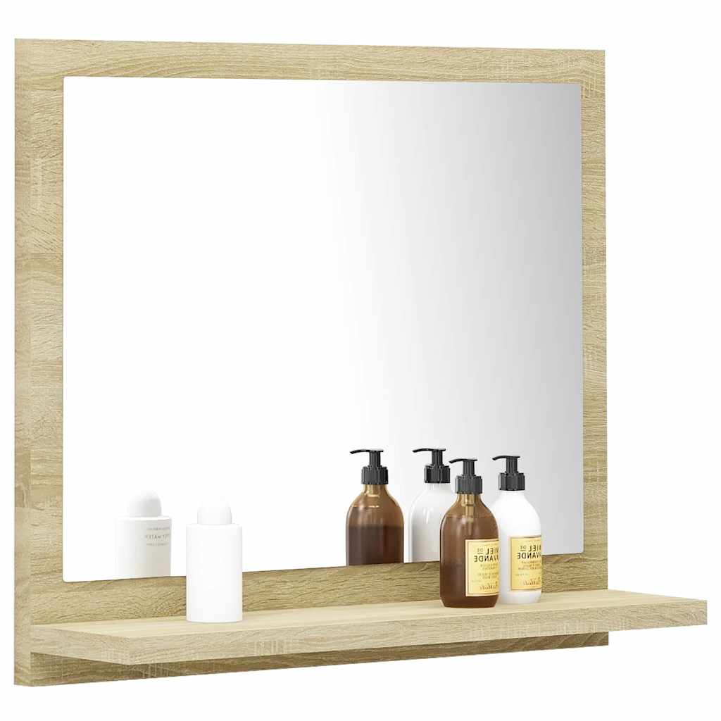 804556 vidaXL Bathroom Mirror Sonoma Oak 40x10,5x37 cm Engineered Wood