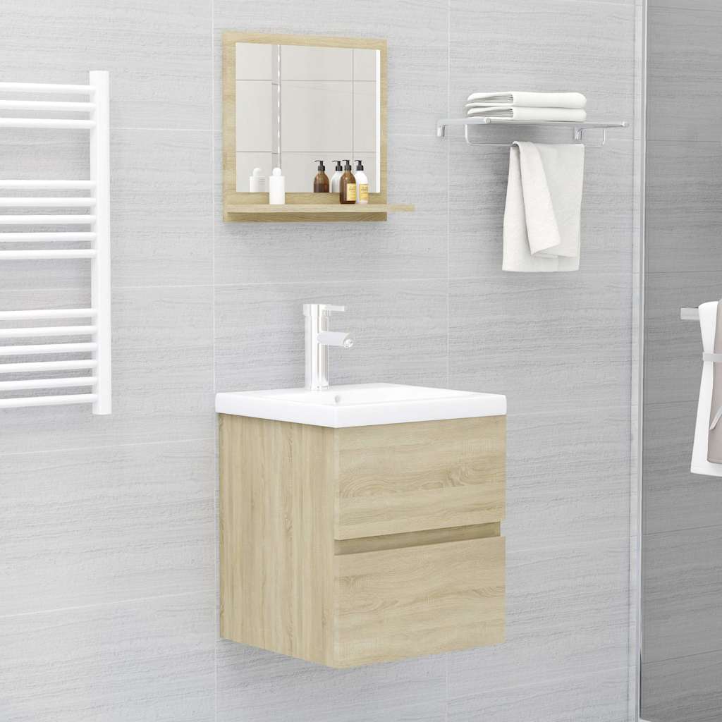 804556 vidaXL Bathroom Mirror Sonoma Oak 40x10,5x37 cm Engineered Wood