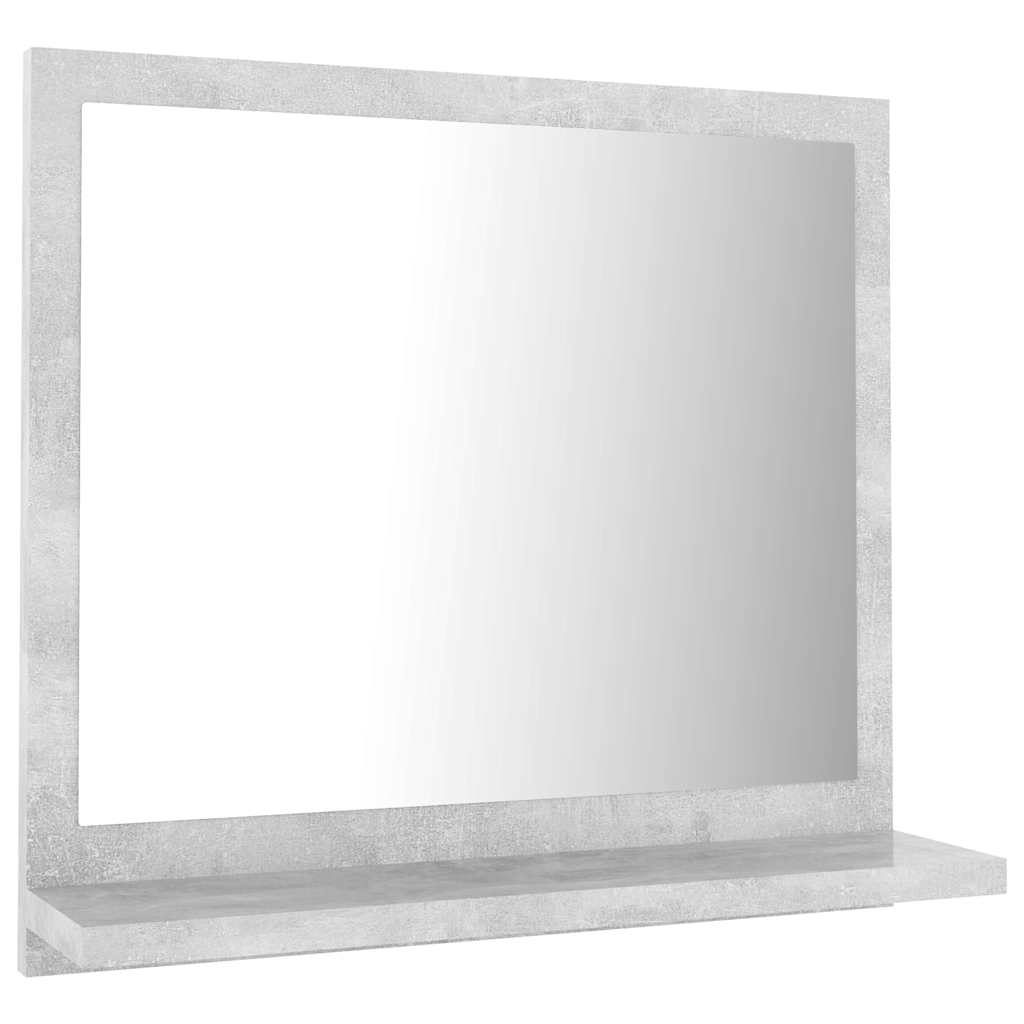 804557 vidaXL Bathroom Mirror Concrete Grey 40x10,5x37 cm Engineered Wood