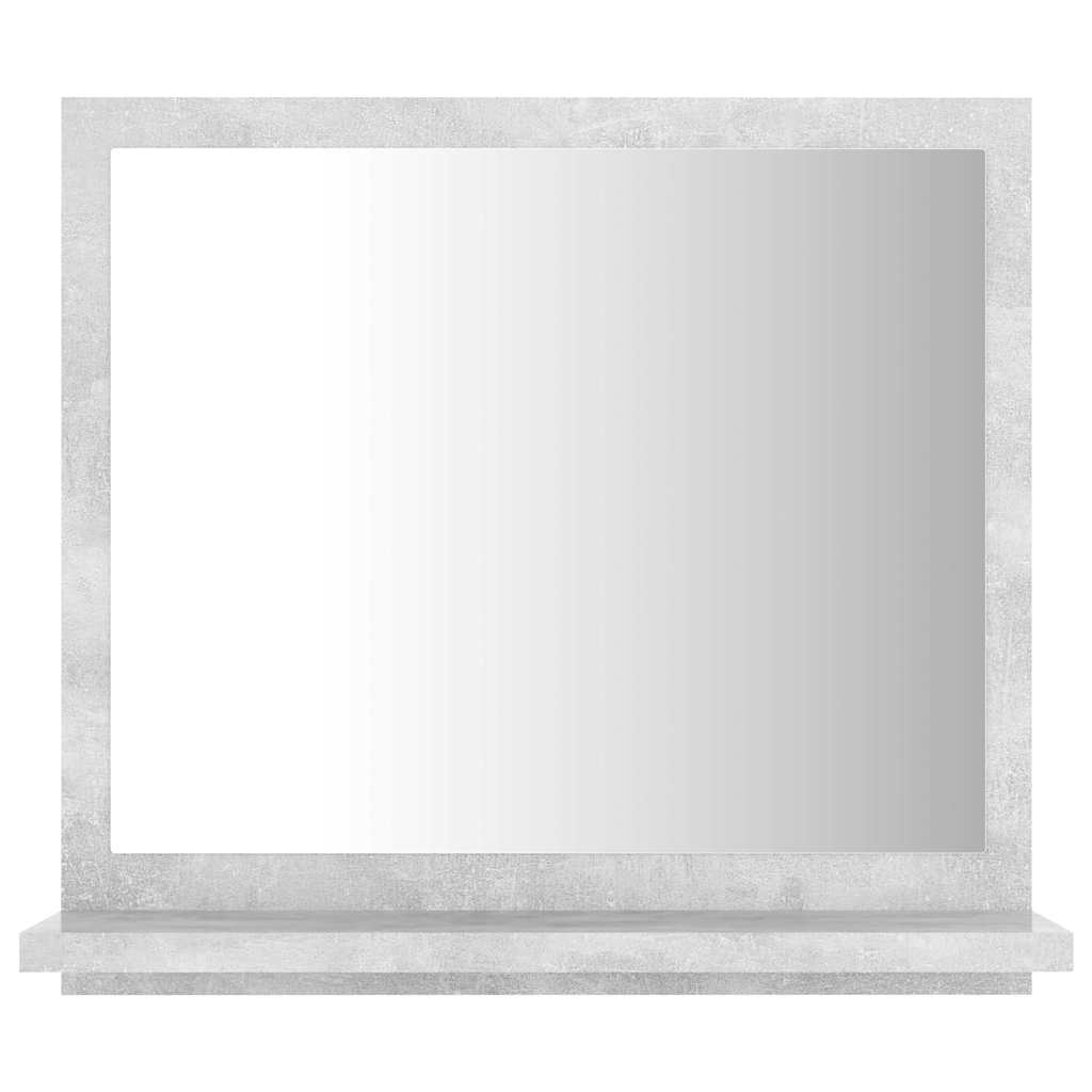 804557 vidaXL Bathroom Mirror Concrete Grey 40x10,5x37 cm Engineered Wood