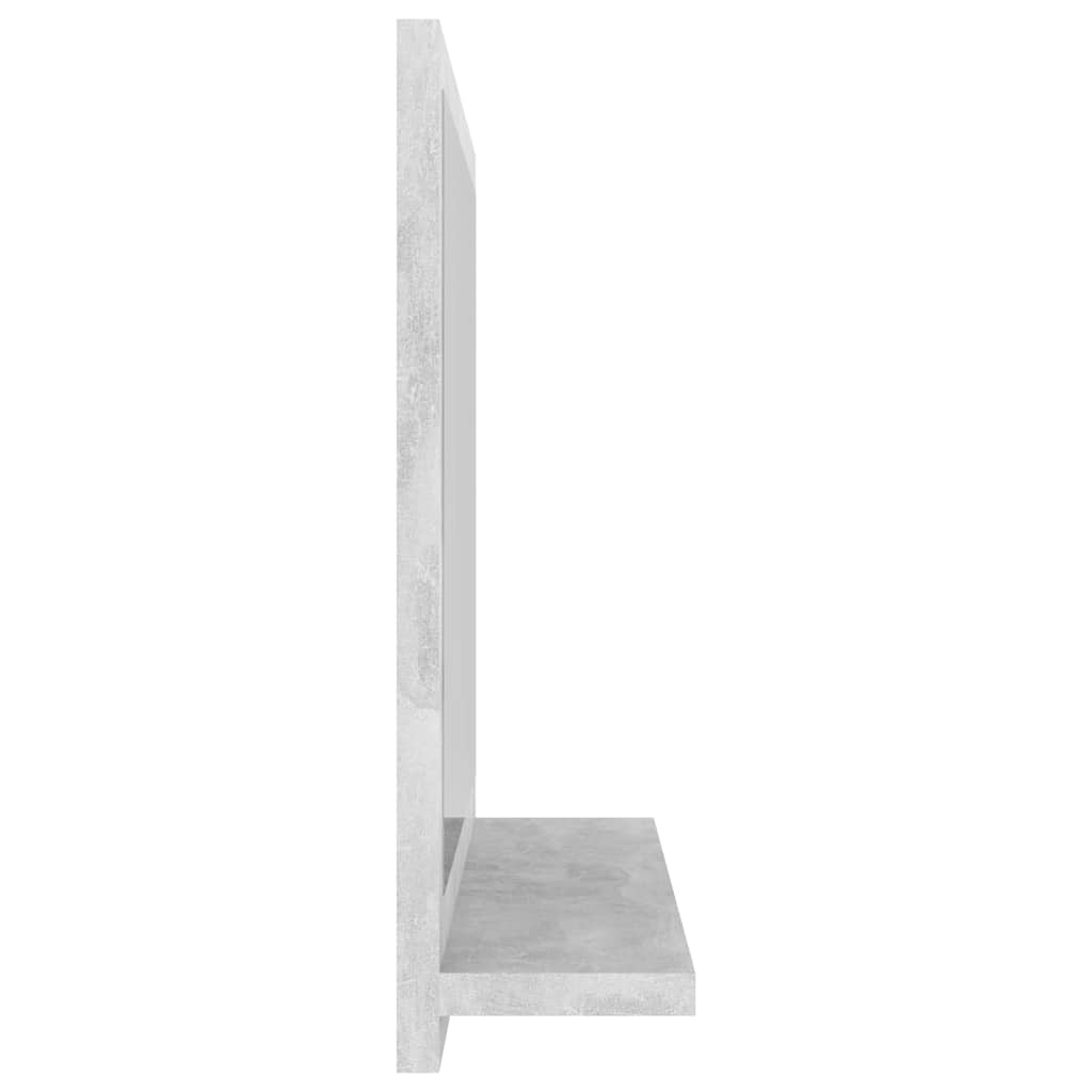 804557 vidaXL Bathroom Mirror Concrete Grey 40x10,5x37 cm Engineered Wood