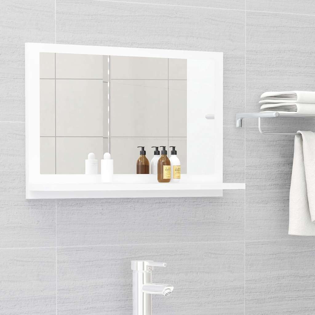 804562 vidaXL Bathroom Mirror White 60x10,5x37 cm Engineered Wood