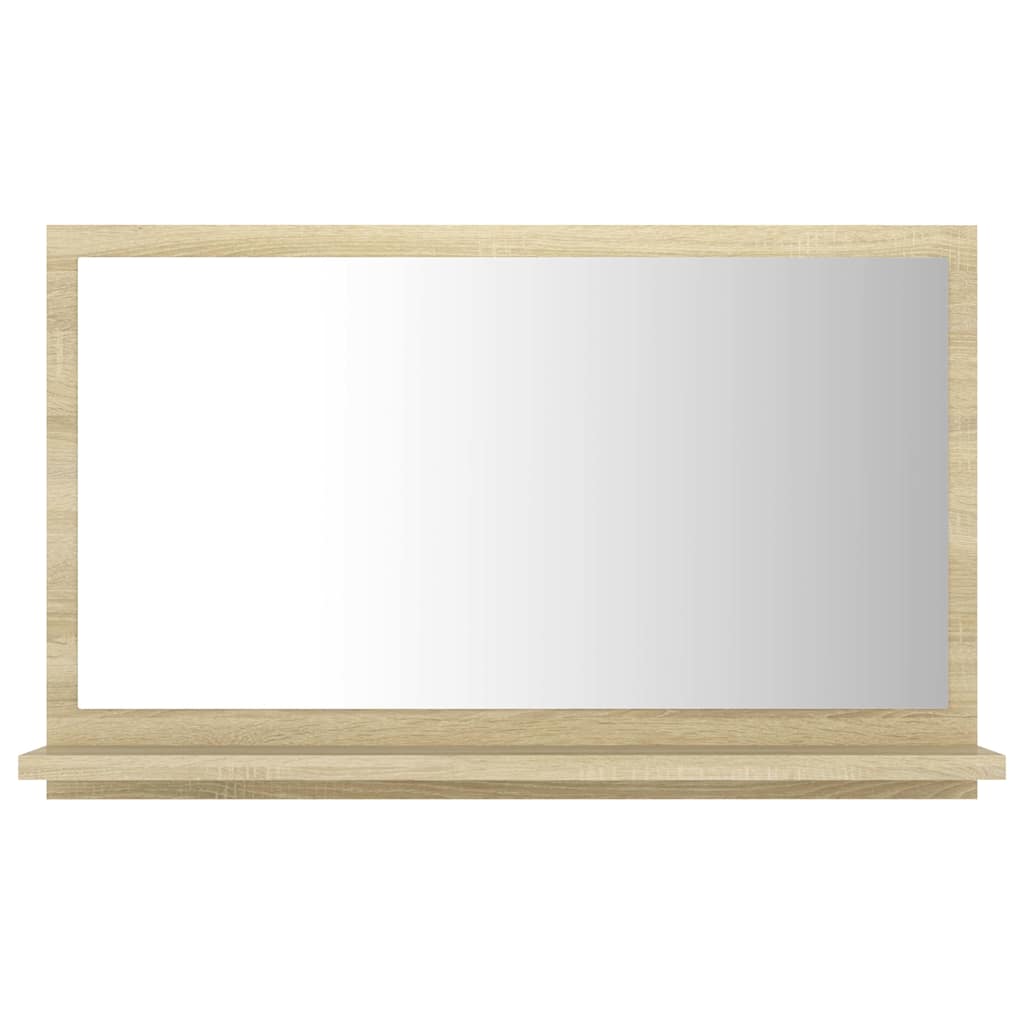 804565 vidaXL Bathroom Mirror Sonoma Oak 60x10,5x37 cm Engineered Wood