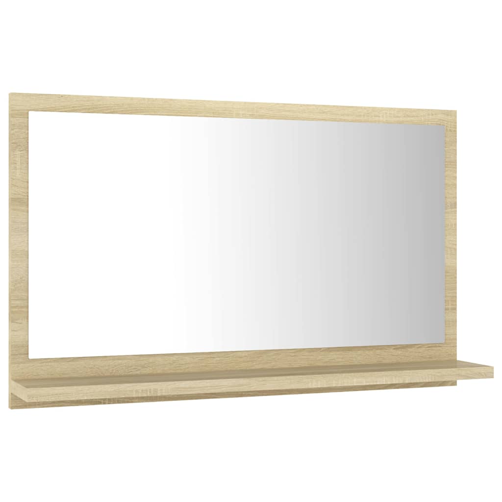 804565 vidaXL Bathroom Mirror Sonoma Oak 60x10,5x37 cm Engineered Wood