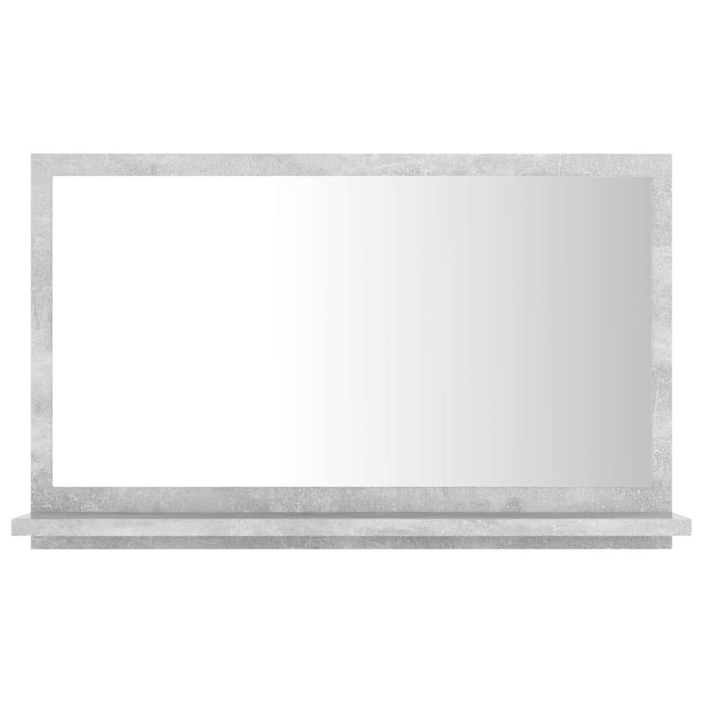 804566 vidaXL Bathroom Mirror Concrete Grey 60x10,5x37 cm Engineered Wood
