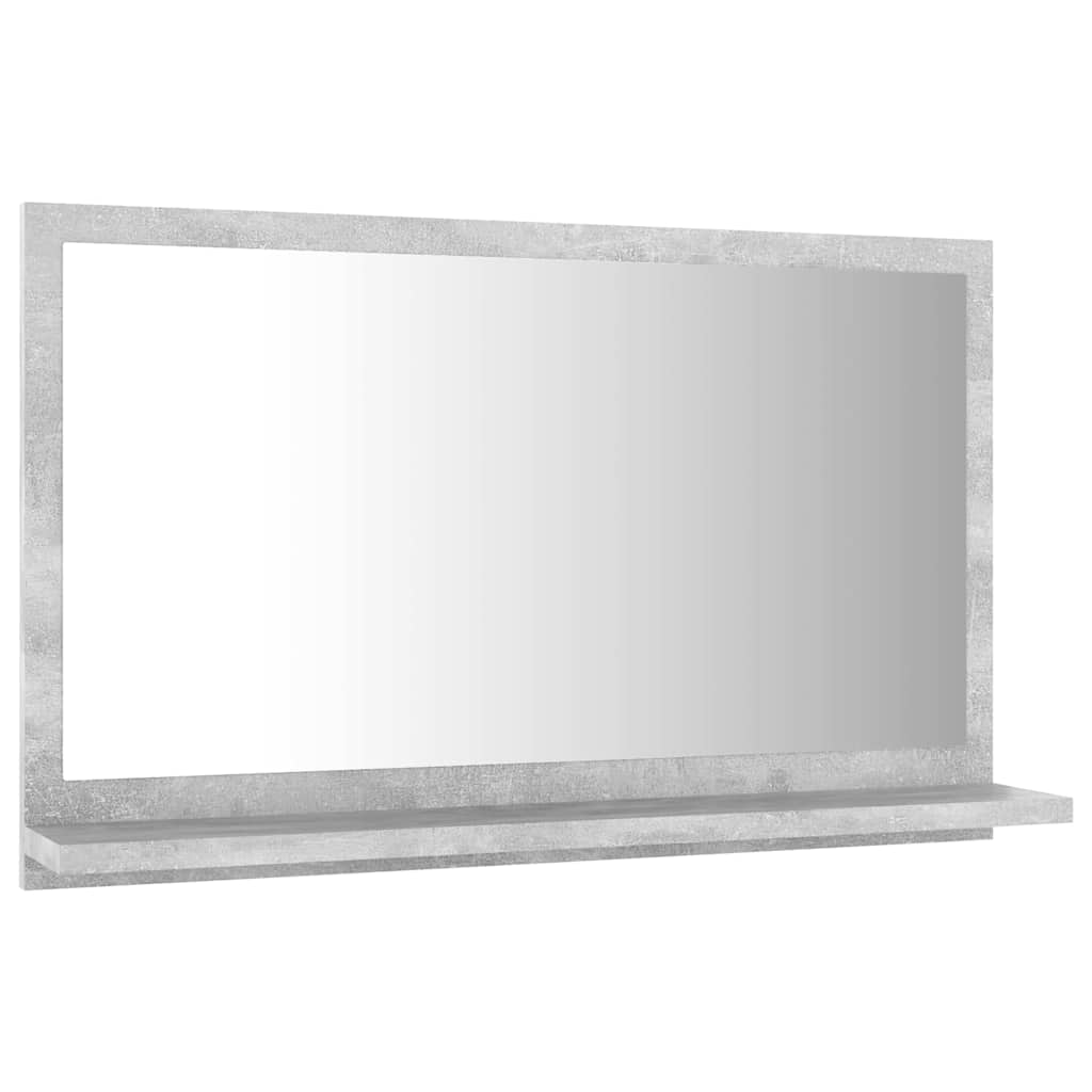 804566 vidaXL Bathroom Mirror Concrete Grey 60x10,5x37 cm Engineered Wood