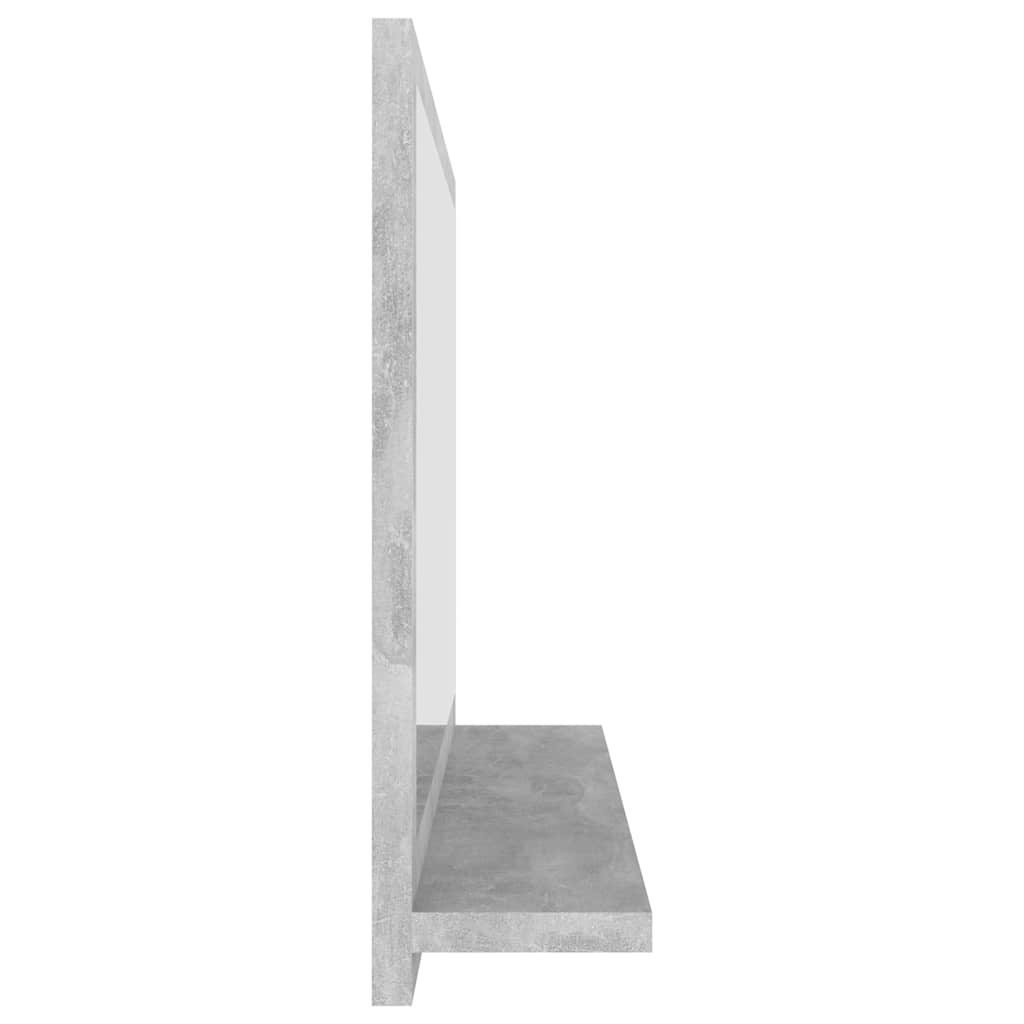 804566 vidaXL Bathroom Mirror Concrete Grey 60x10,5x37 cm Engineered Wood