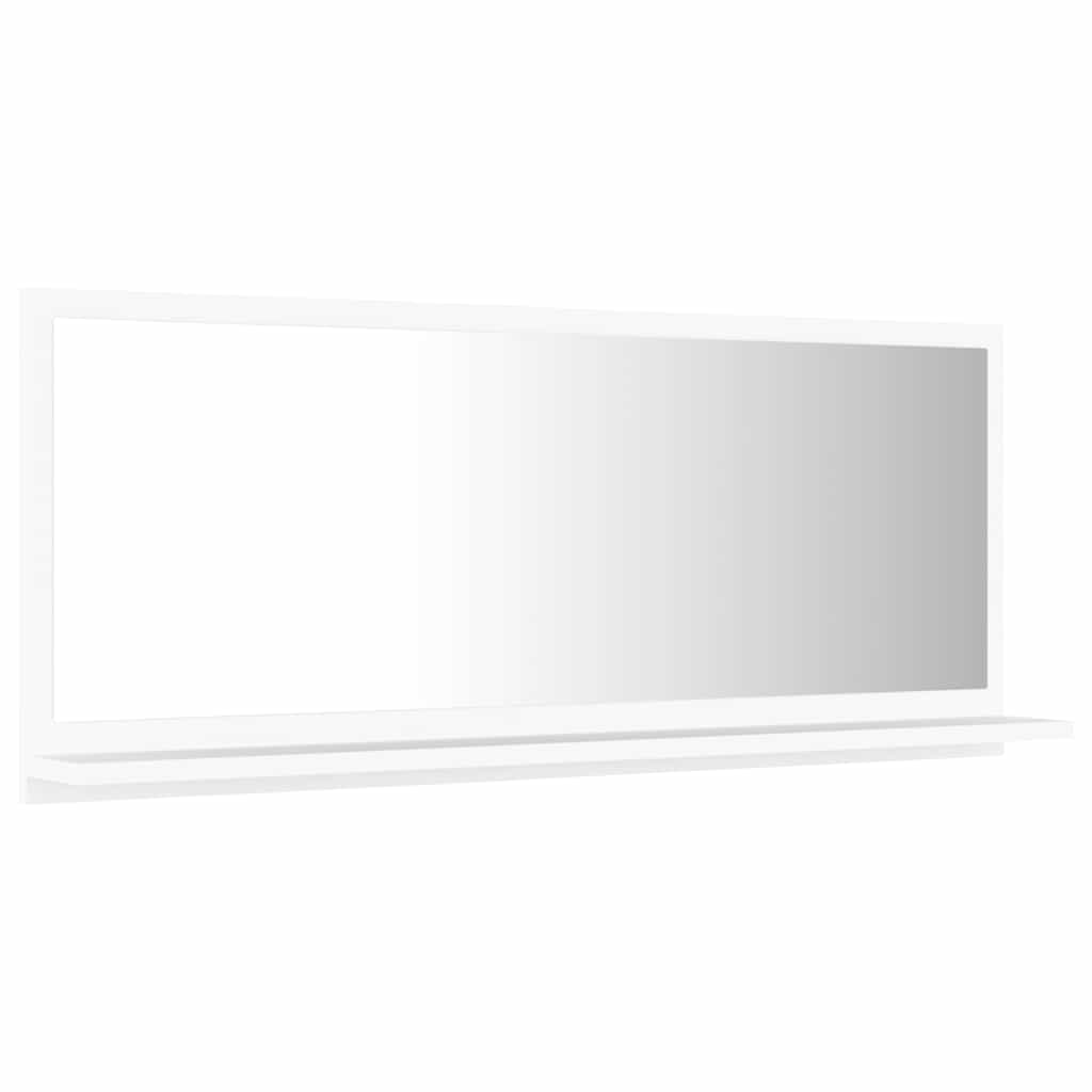 804580 vidaXL Bathroom Mirror White 90x10,5x37 cm Engineered Wood