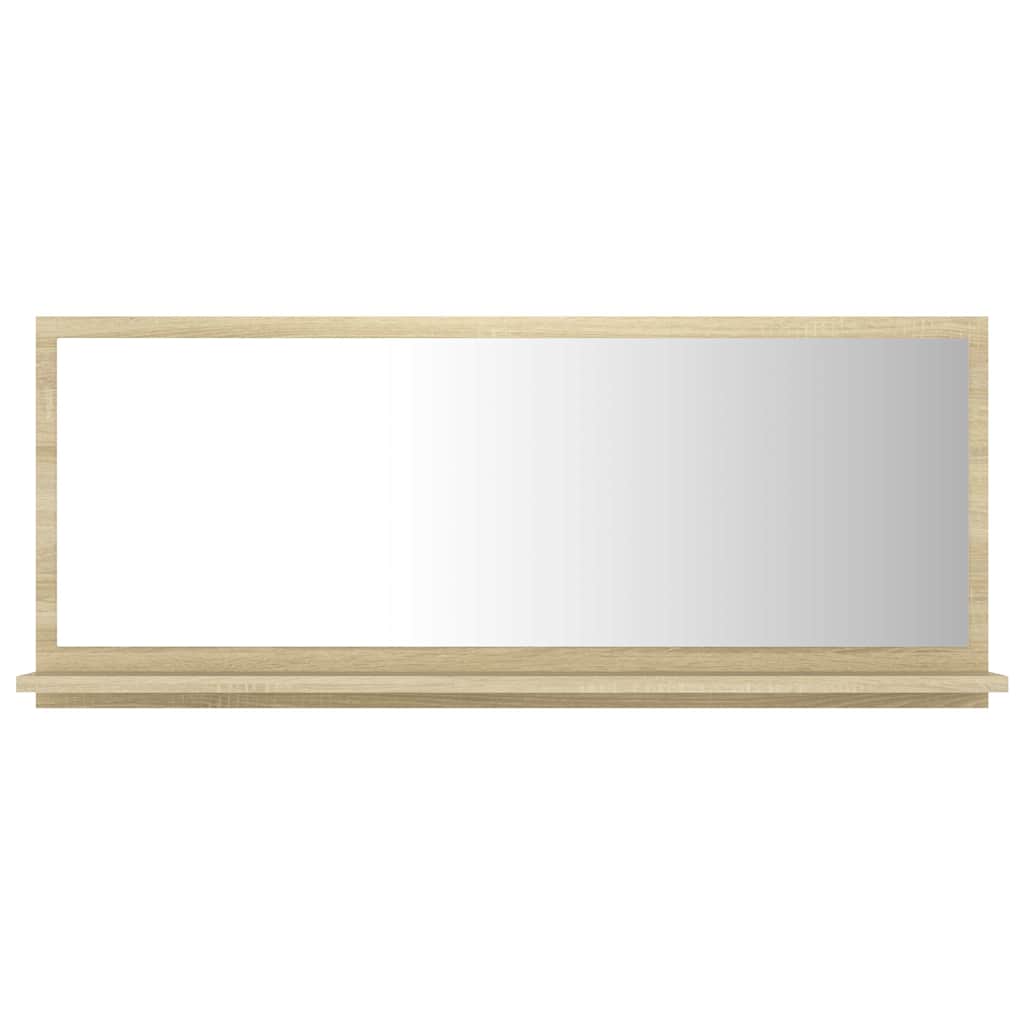804583 vidaXL Bathroom Mirror Sonoma Oak 90x10,5x37 cm Engineered Wood