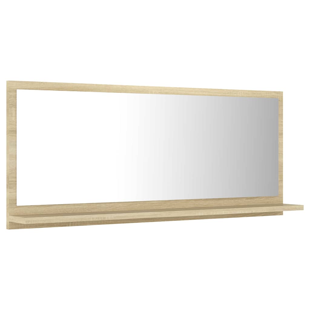 804583 vidaXL Bathroom Mirror Sonoma Oak 90x10,5x37 cm Engineered Wood