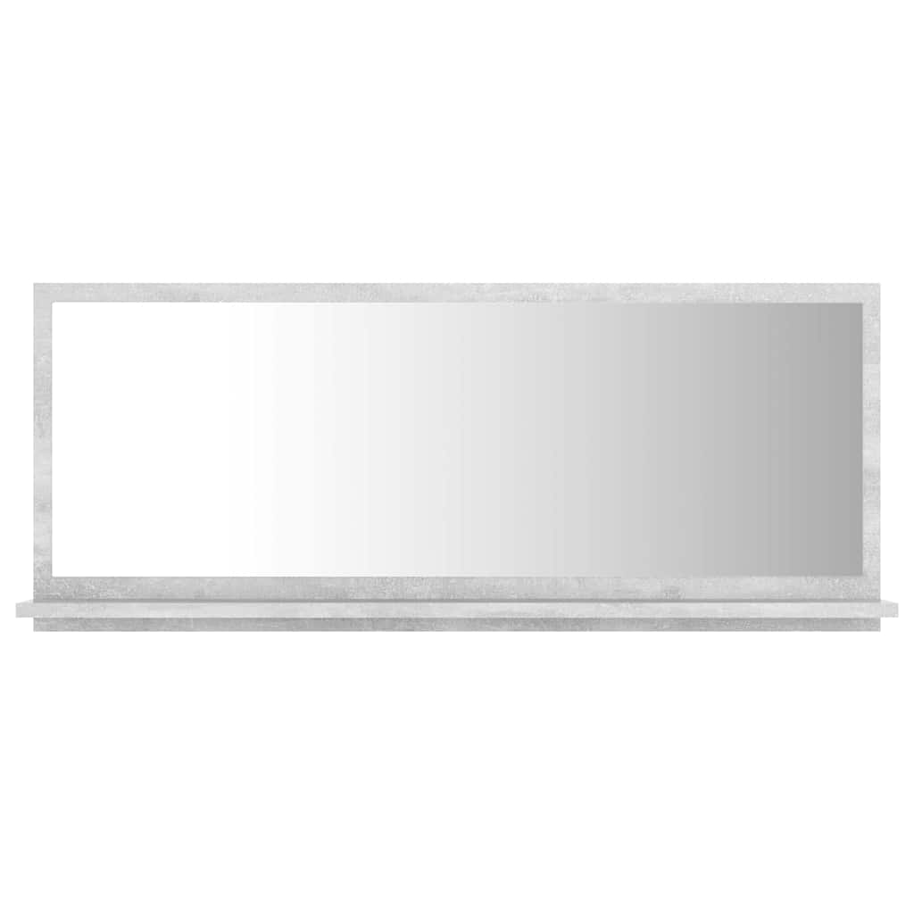804584 vidaXL Bathroom Mirror Concrete Grey 90x10,5x37 cm Engineered Wood