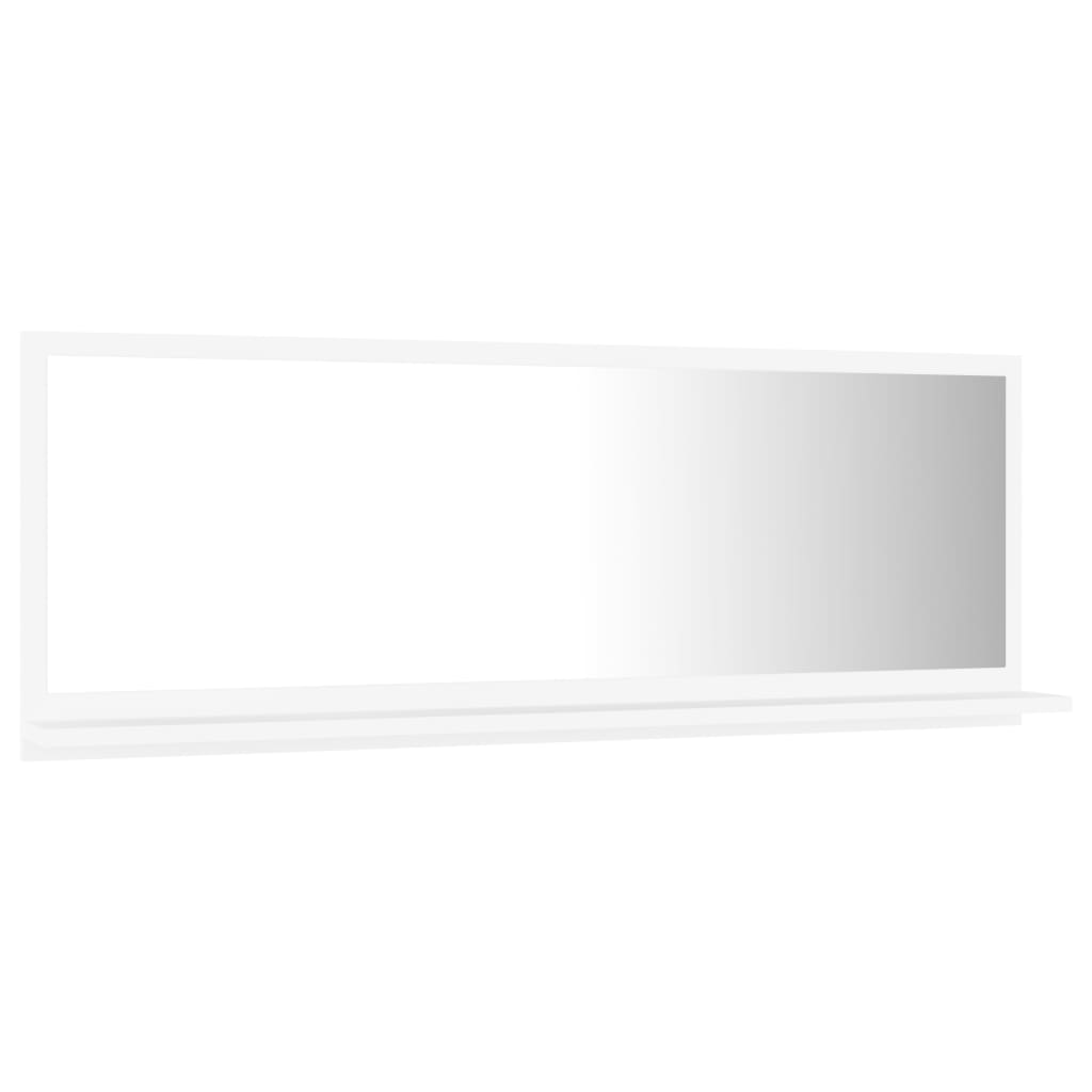 vidaXL Bathroom Mirror White 100x10.5x37 cm Engineered Wood