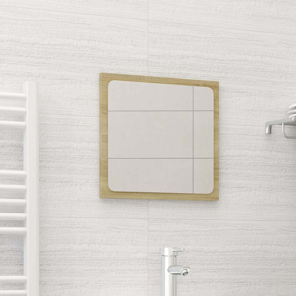 804601 vidaXL Bathroom Mirror Sonoma Oak 40x1,5x37 cm Engineered Wood