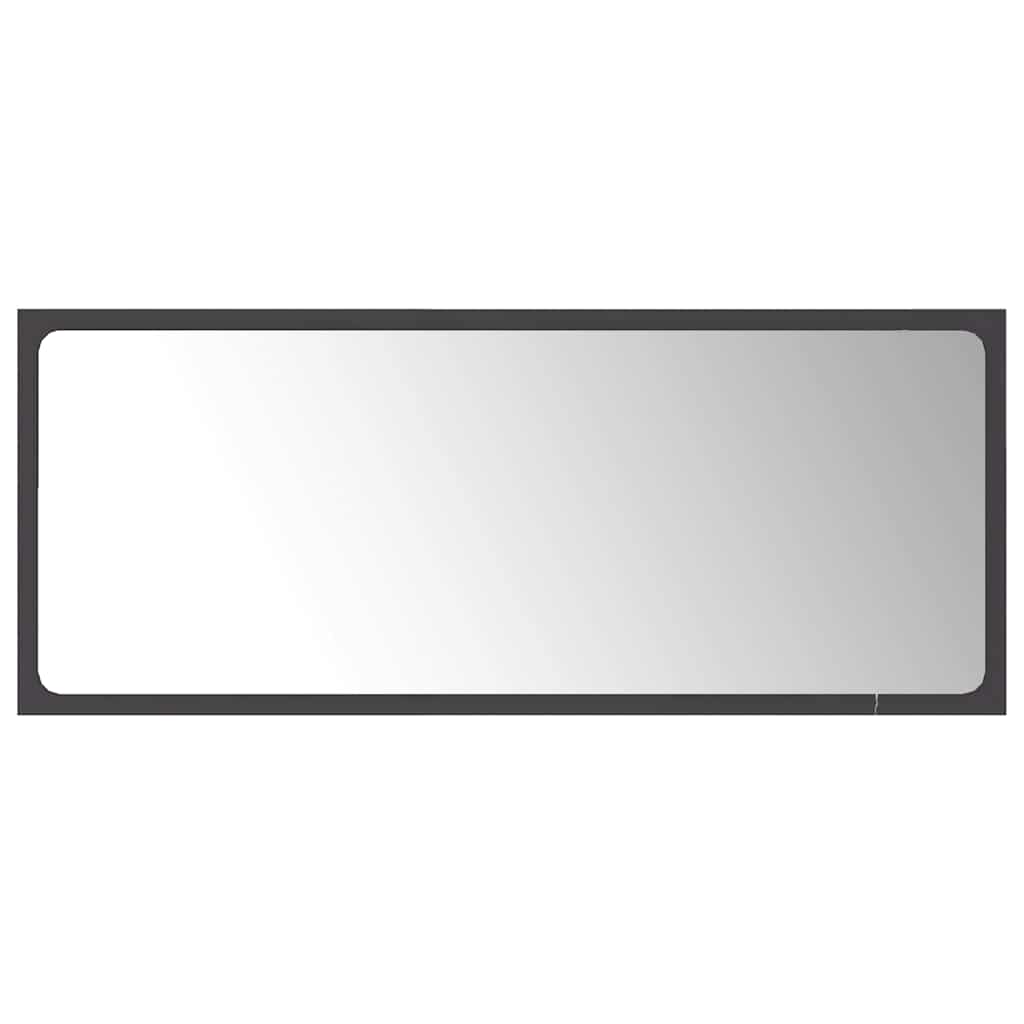 804624 vidaXL Bathroom Mirror Grey 90x1,5x37 cm Engineered Wood