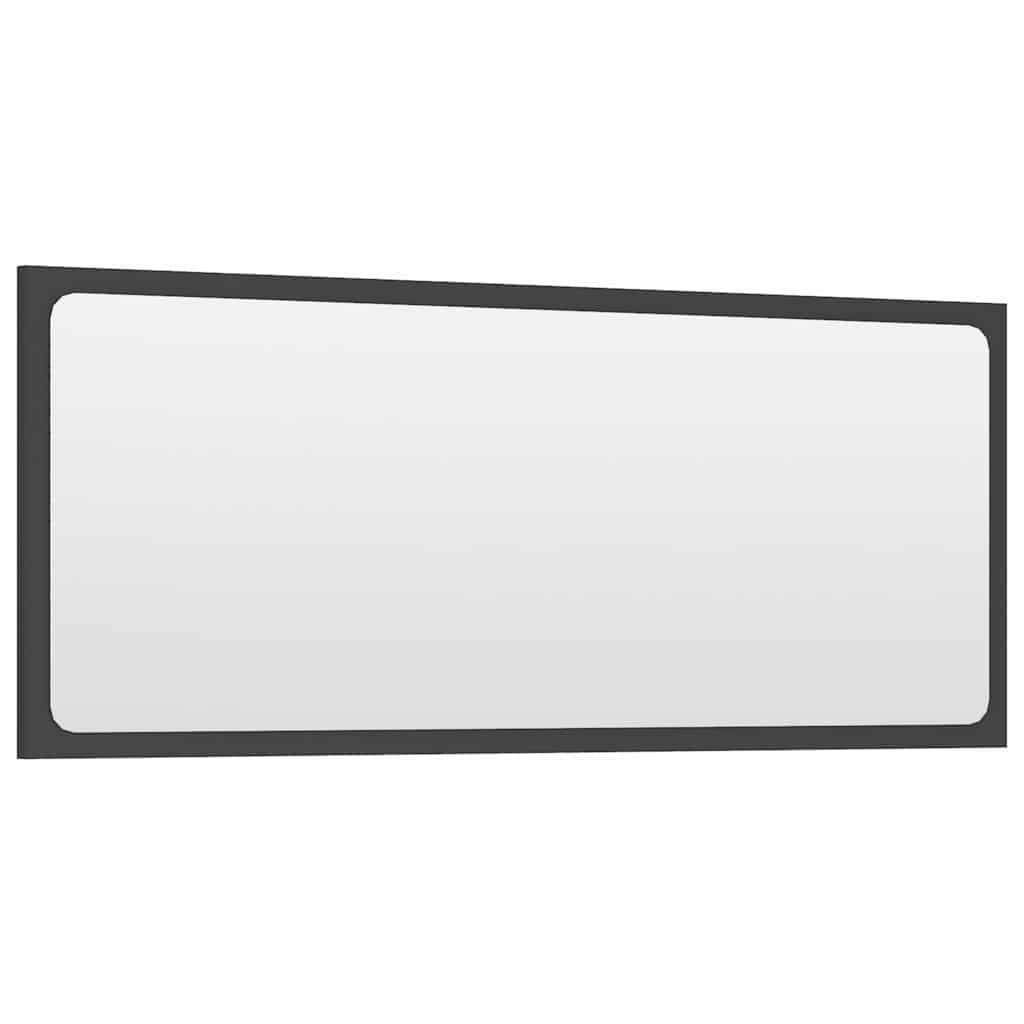 804624 vidaXL Bathroom Mirror Grey 90x1,5x37 cm Engineered Wood