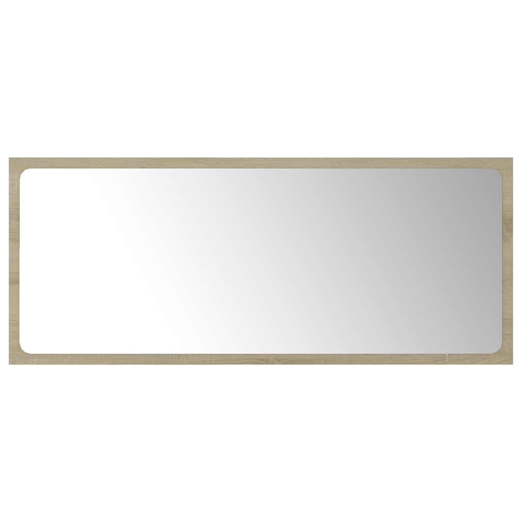 804625 vidaXL Bathroom Mirror Sonoma Oak 90x1,5x37 cm Engineered Wood