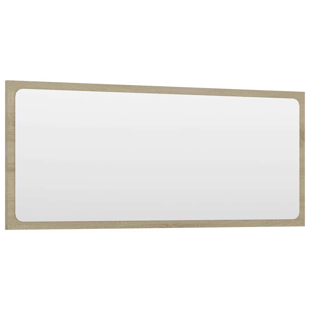 804625 vidaXL Bathroom Mirror Sonoma Oak 90x1,5x37 cm Engineered Wood