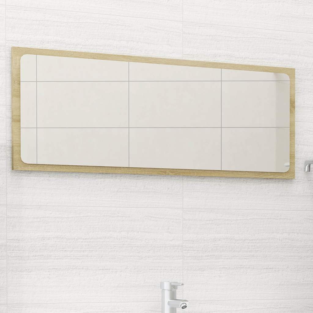 804625 vidaXL Bathroom Mirror Sonoma Oak 90x1,5x37 cm Engineered Wood