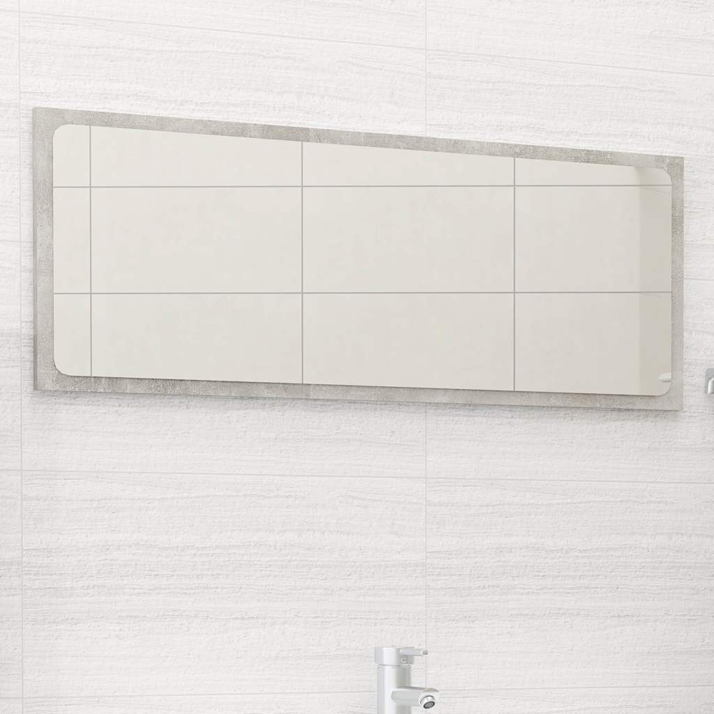 804626 vidaXL Bathroom Mirror Concrete Grey 90x1,5x37 cm Engineered Wood
