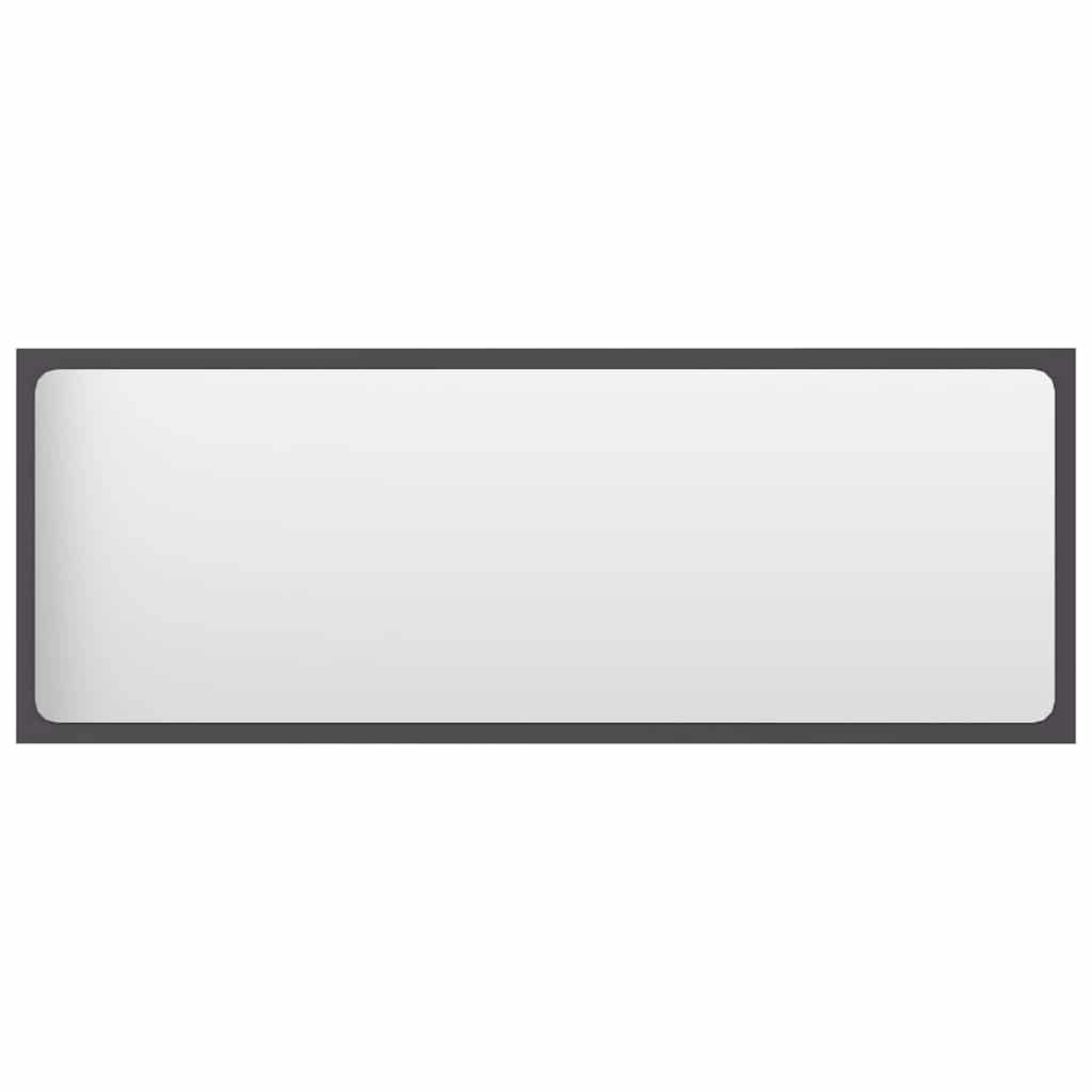804632 vidaXL Bathroom Mirror Grey 100x1,5x37 cm Engineered Wood