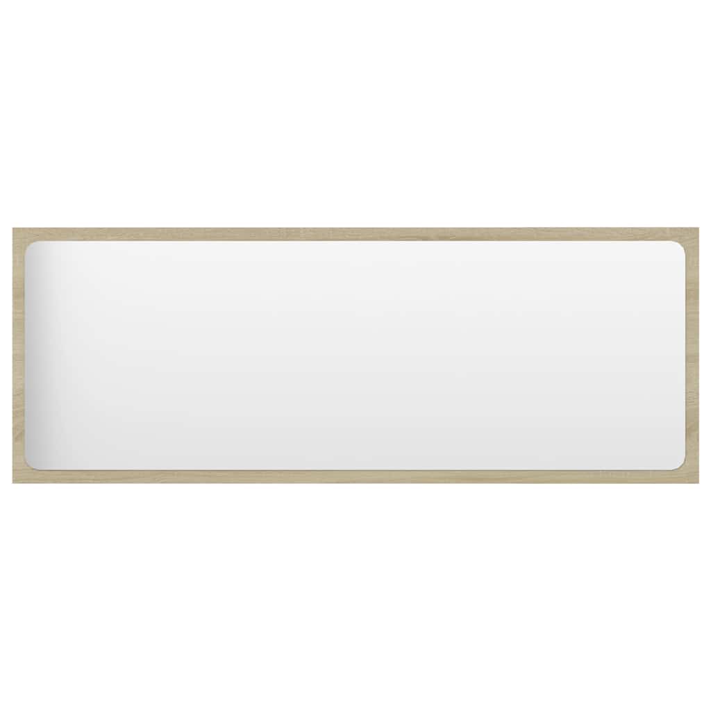 804633 vidaXL Bathroom Mirror Sonoma Oak 100x1,5x37 cm Engineered Wood