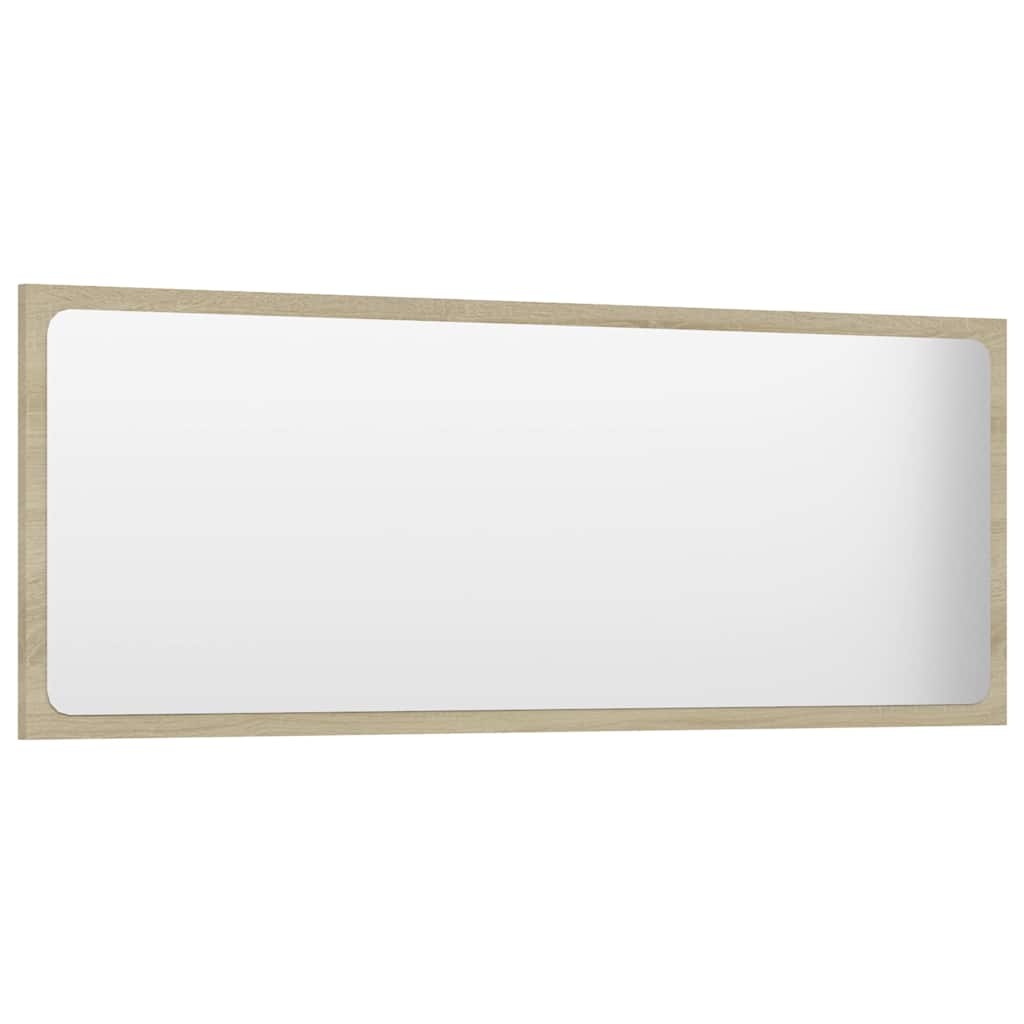 804633 vidaXL Bathroom Mirror Sonoma Oak 100x1,5x37 cm Engineered Wood