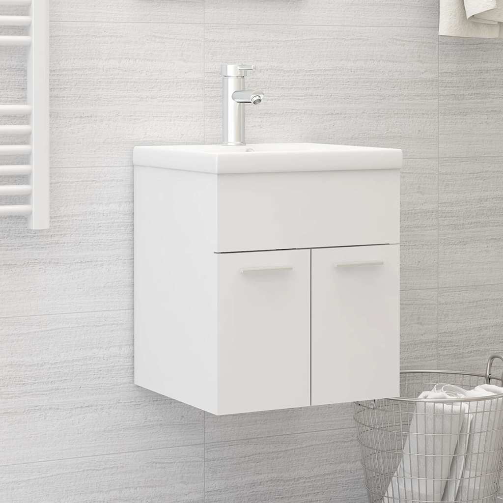 804638 vidaXL Sink Cabinet White 41x38,5x46 cm Engineered Wood