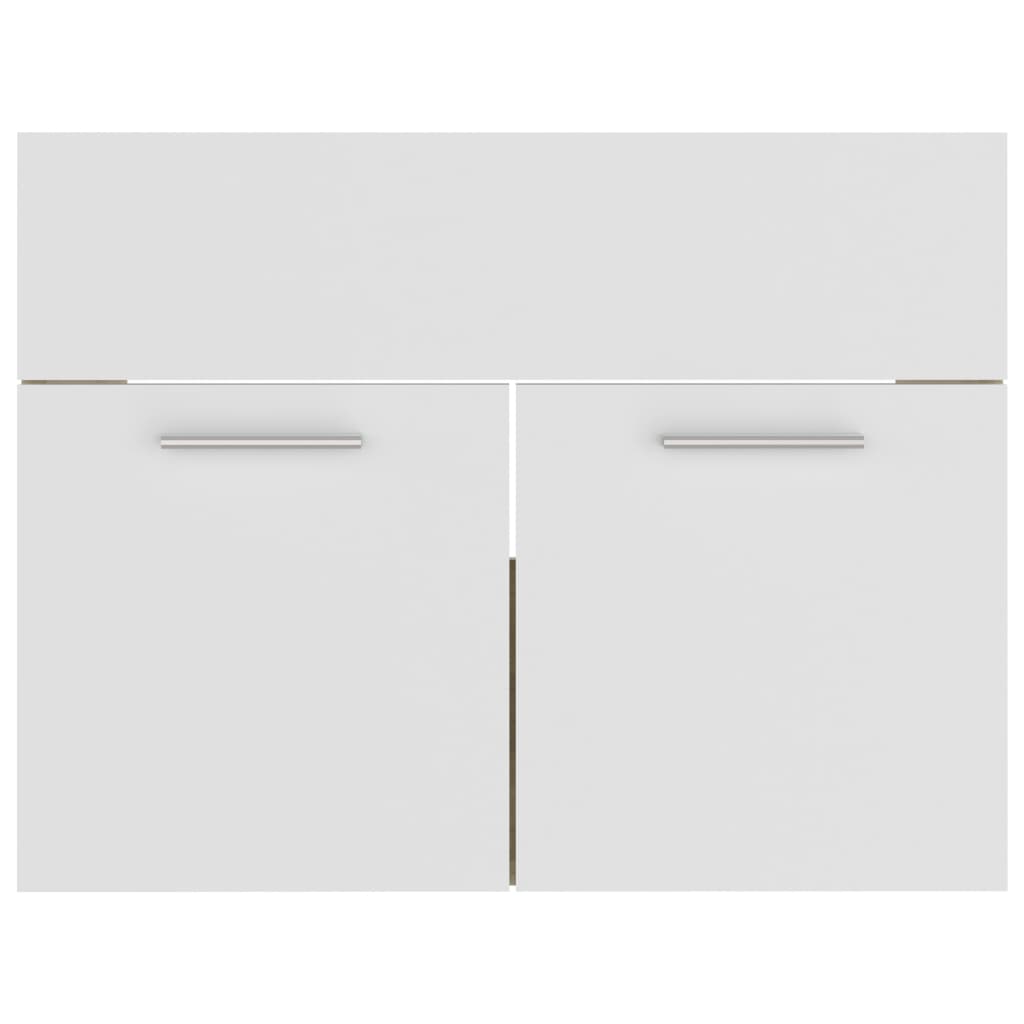 vidaXL Sink Cabinet White and Sonoma Oak 60x38.5x46 cm Engineered Wood