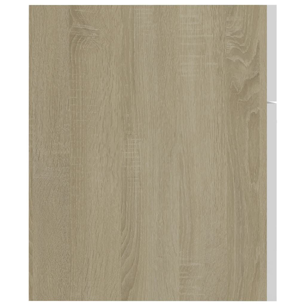 vidaXL Sink Cabinet White and Sonoma Oak 60x38.5x46 cm Engineered Wood