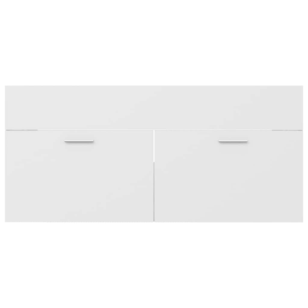 804674 vidaXL Sink Cabinet White 100x38,5x46 cm Engineered Wood