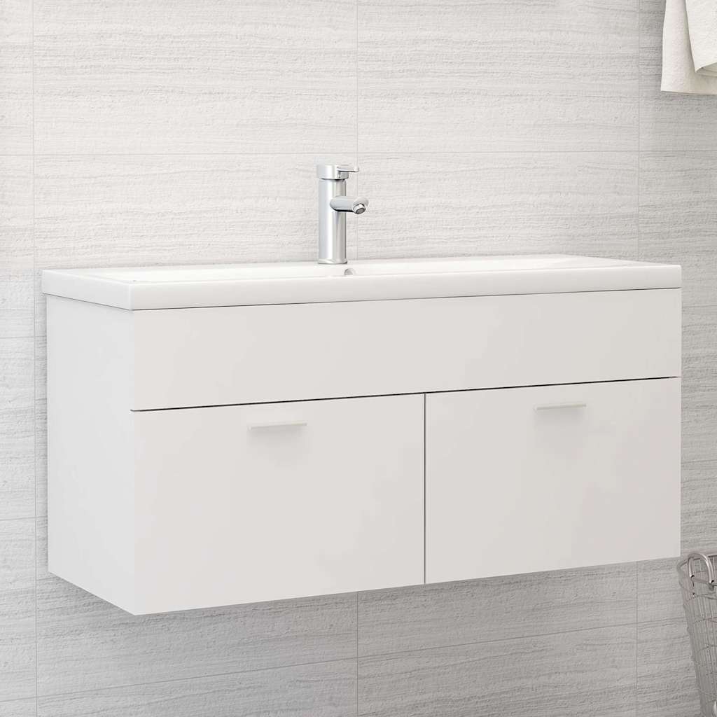 804674 vidaXL Sink Cabinet White 100x38,5x46 cm Engineered Wood