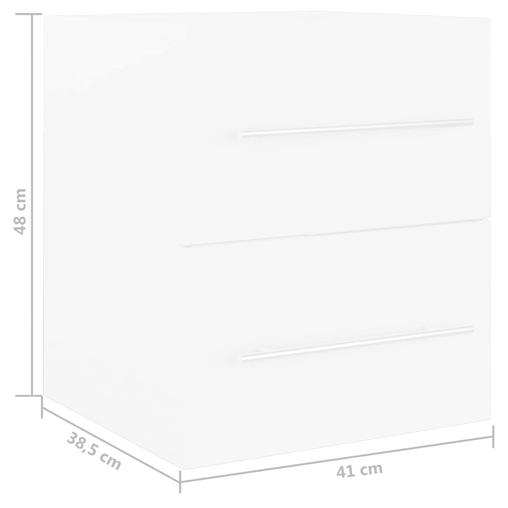 804683 vidaXL Sink Cabinet White 41x38,5x48 cm Engineered Wood
