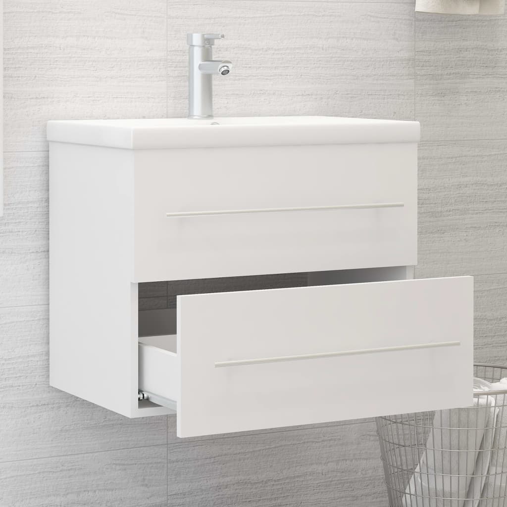 804692 vidaXL Sink Cabinet White 60x38,5x48 cm Engineered Wood