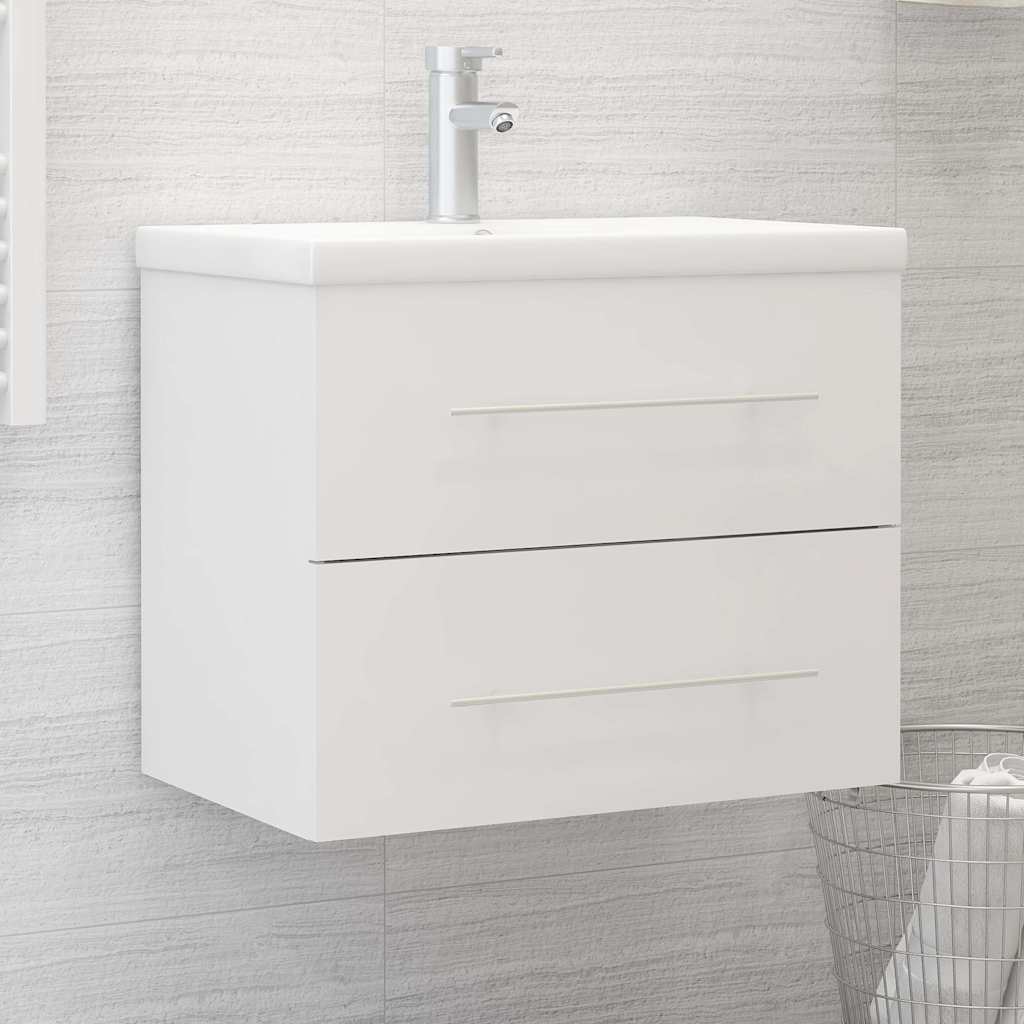 804692 vidaXL Sink Cabinet White 60x38,5x48 cm Engineered Wood