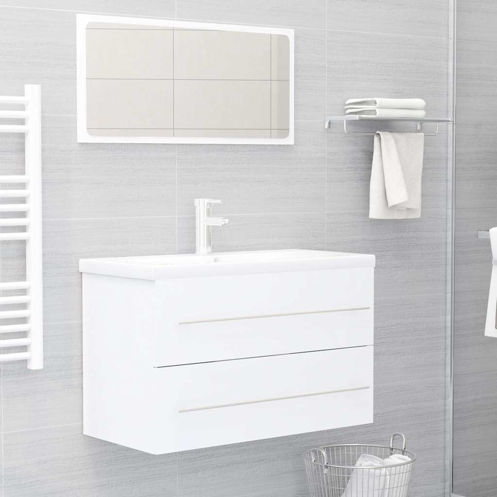 804701 vidaXL Sink Cabinet White 80x38,5x48 cm Engineered Wood