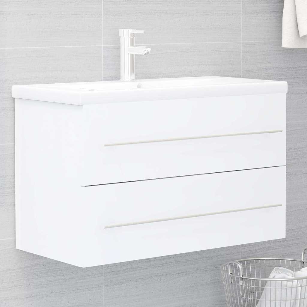 804701 vidaXL Sink Cabinet White 80x38,5x48 cm Engineered Wood