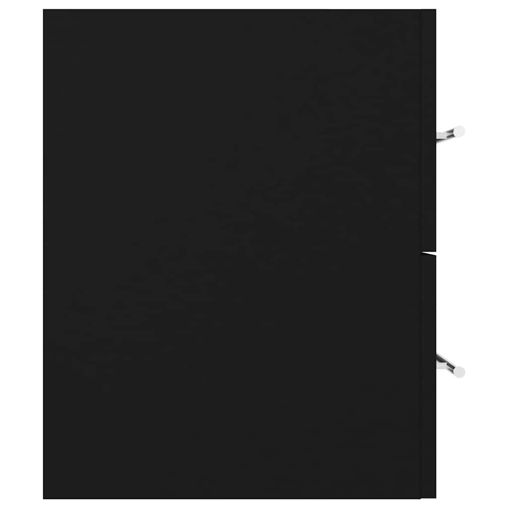 804720 vidaXL Sink Cabinet Black 100x38,5x48 cm Engineered Wood