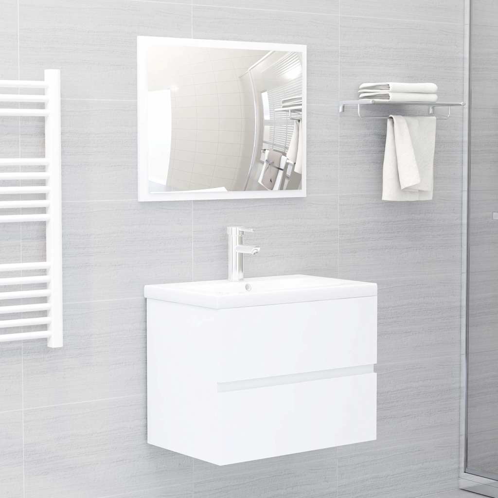 804737 vidaXL Sink Cabinet White 60x38,5x45 cm Engineered Wood