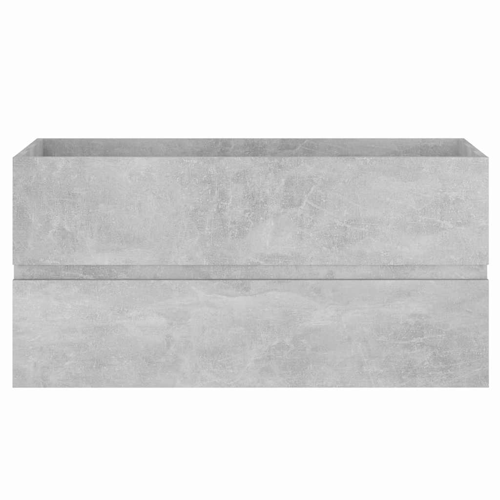 804759 vidaXL Sink Cabinet Concrete Grey 90x38,5x45 cm Engineered Wood