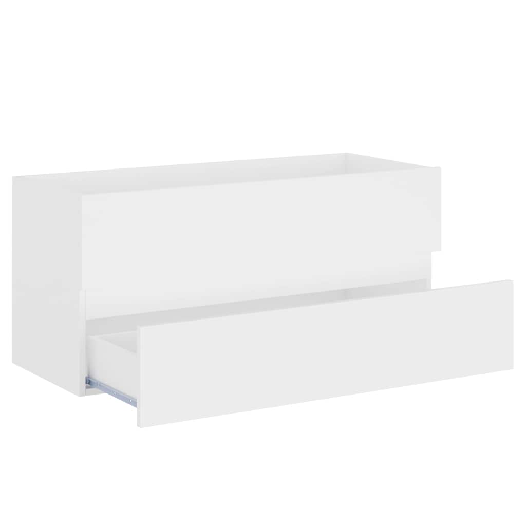 804764 vidaXL Sink Cabinet White 100x38,5x45 cm Engineered Wood